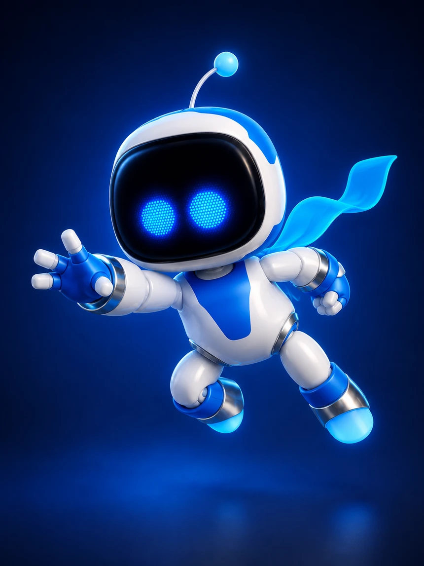 Mascote do Astro Bot Fix